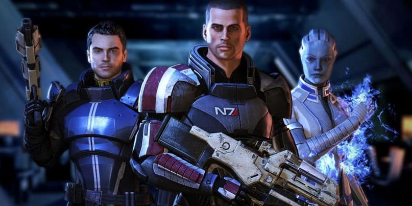 Шепард со своей командой в Mass Effect