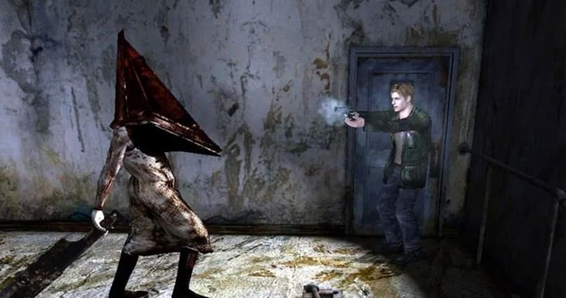 Первая серьезная стычка с Пирамидоголовым в Silent Hill 2