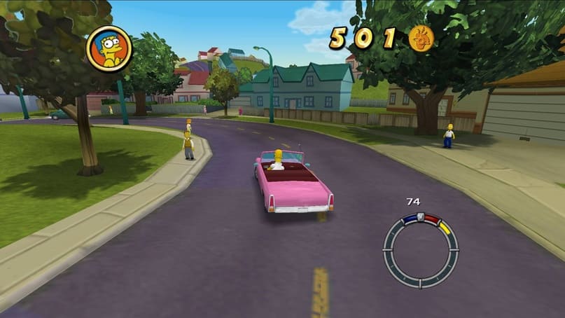 Открытый мир в The Simpsons: Hit & Run