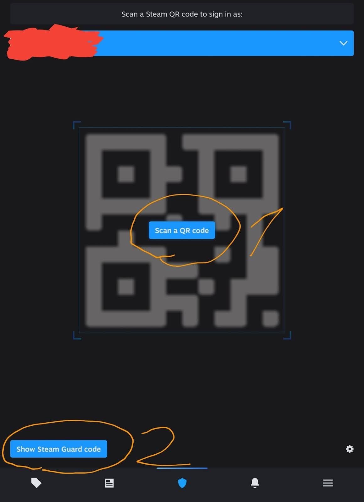 Scan a QR code 