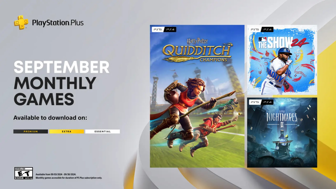 Подписчики PS Plus в сентябре смогут сыграть в Quidditch Champions, MLB The Show 24 и Little Nightmares II