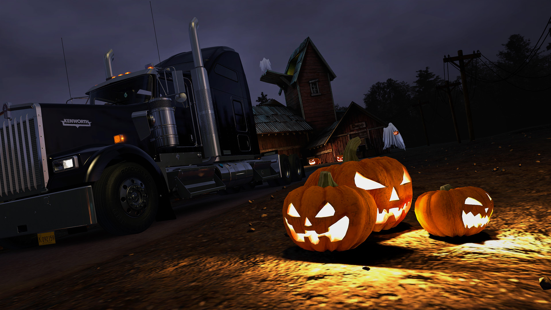 В Euro и American Truck Simulator началось событие Happy Hauloween